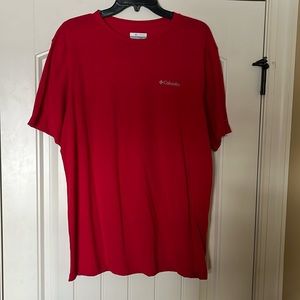 Men’s Large Columbia Solid Red Activewear T Shirt